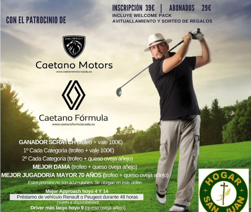 Caetano Fórmula y Motors Cádiz patrocina un torneo de golf benéfico